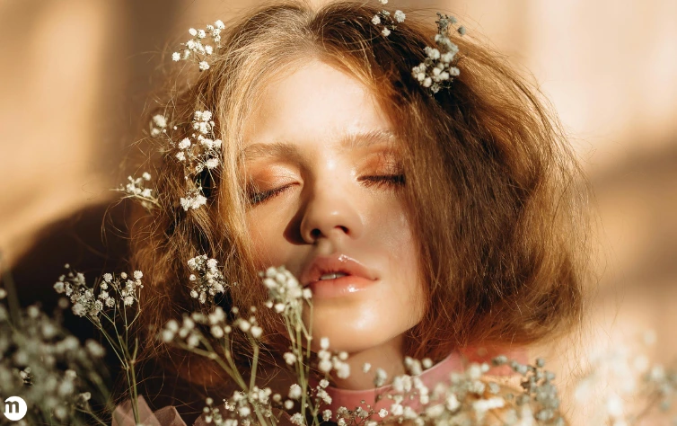 woman and flowers